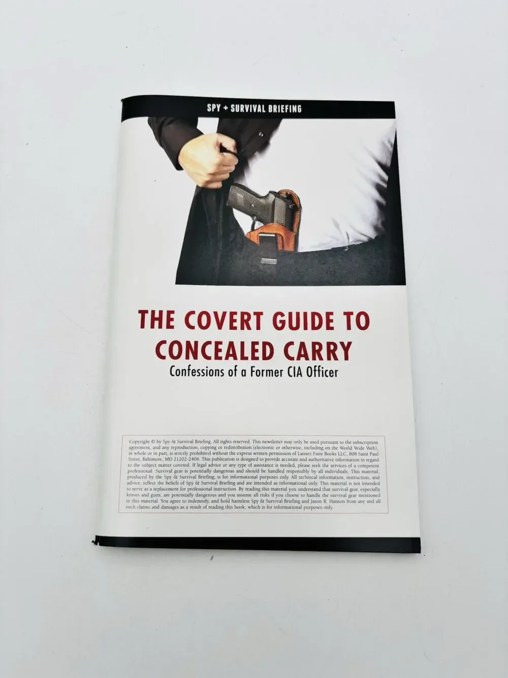 Covert Guide to Concealed Carry Confessions of a Former CIA Officer Book Spy VG
